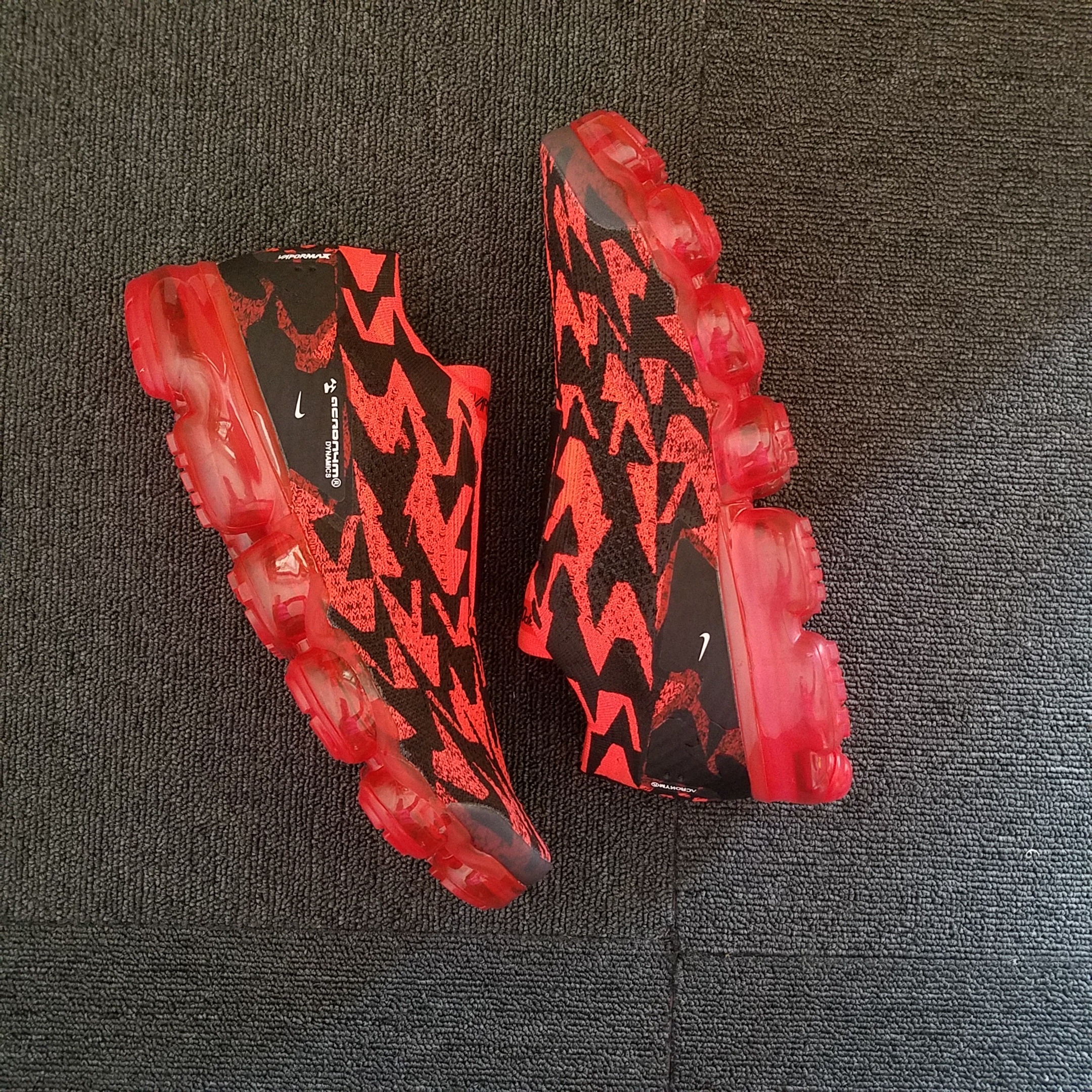 Acronym X Nike Air VaporMax Moc 2 Reddish Orange Black - Click Image to Close